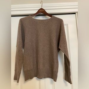 100% Cashmere sweater. 2 ply. Oatmeal/brown